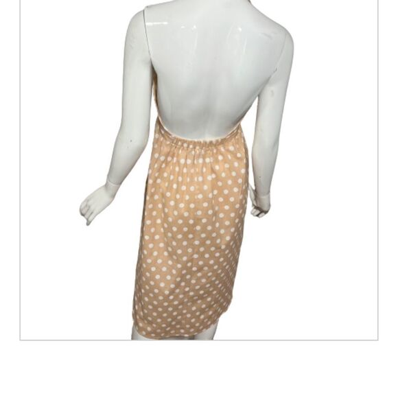 ASOS "Pretty Woman" Peach Polka‎ Dot Halter Dress  -- 2 - Picture 4 of 12